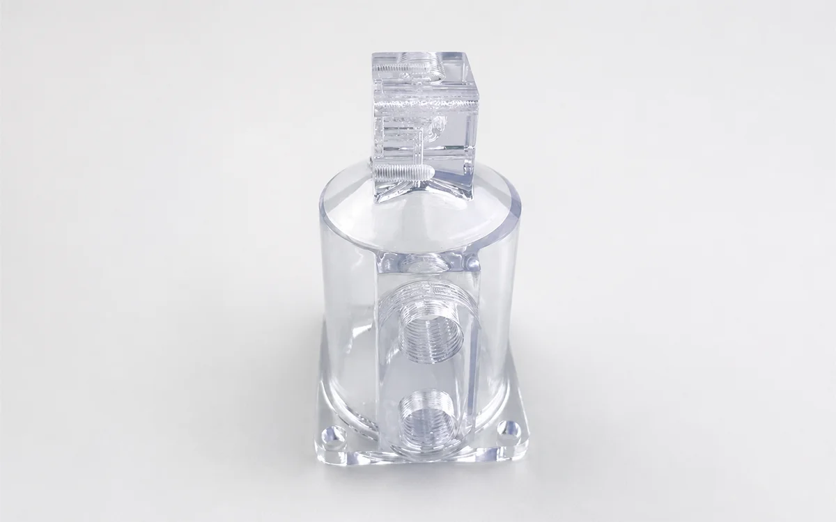 SLA resin printed prototype with fine details and a smooth surface