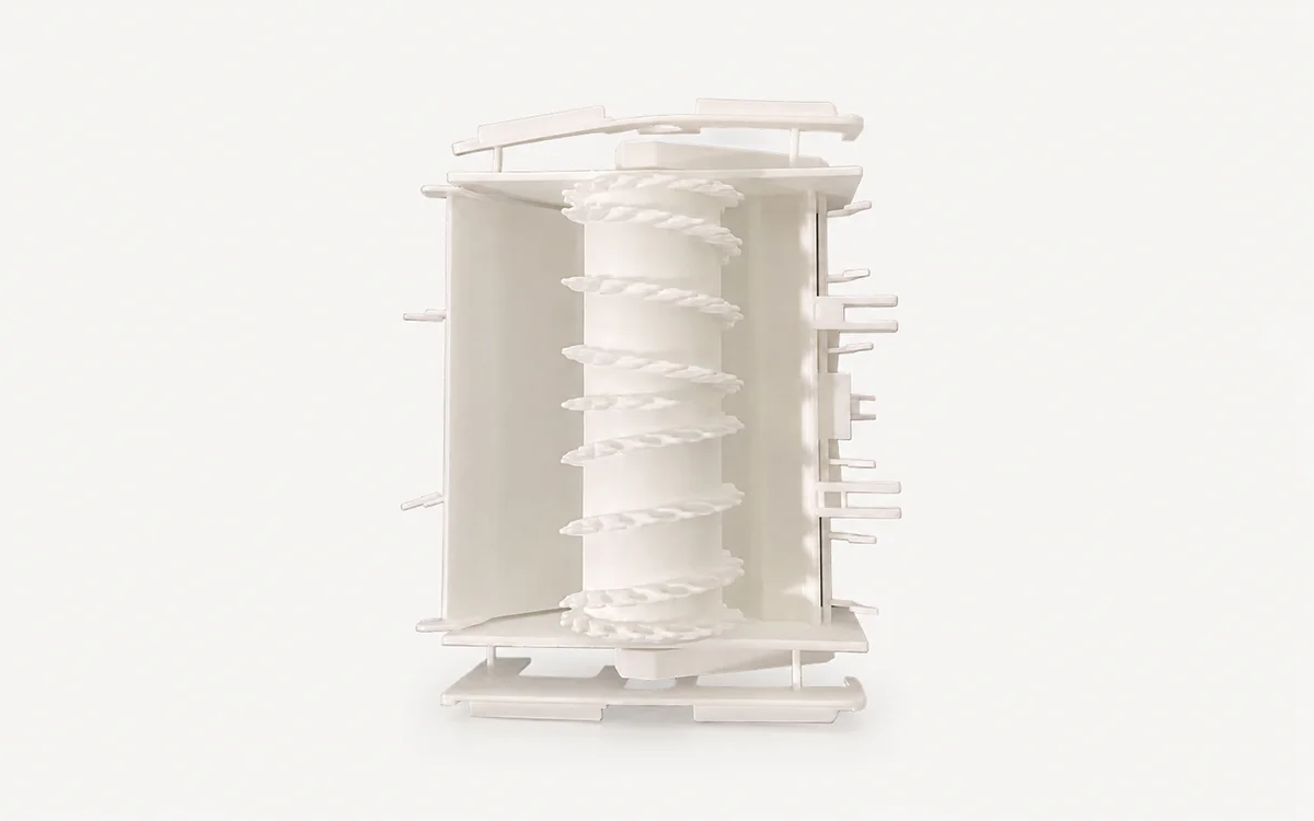 SLS nylon printed functional parts with complex geometry