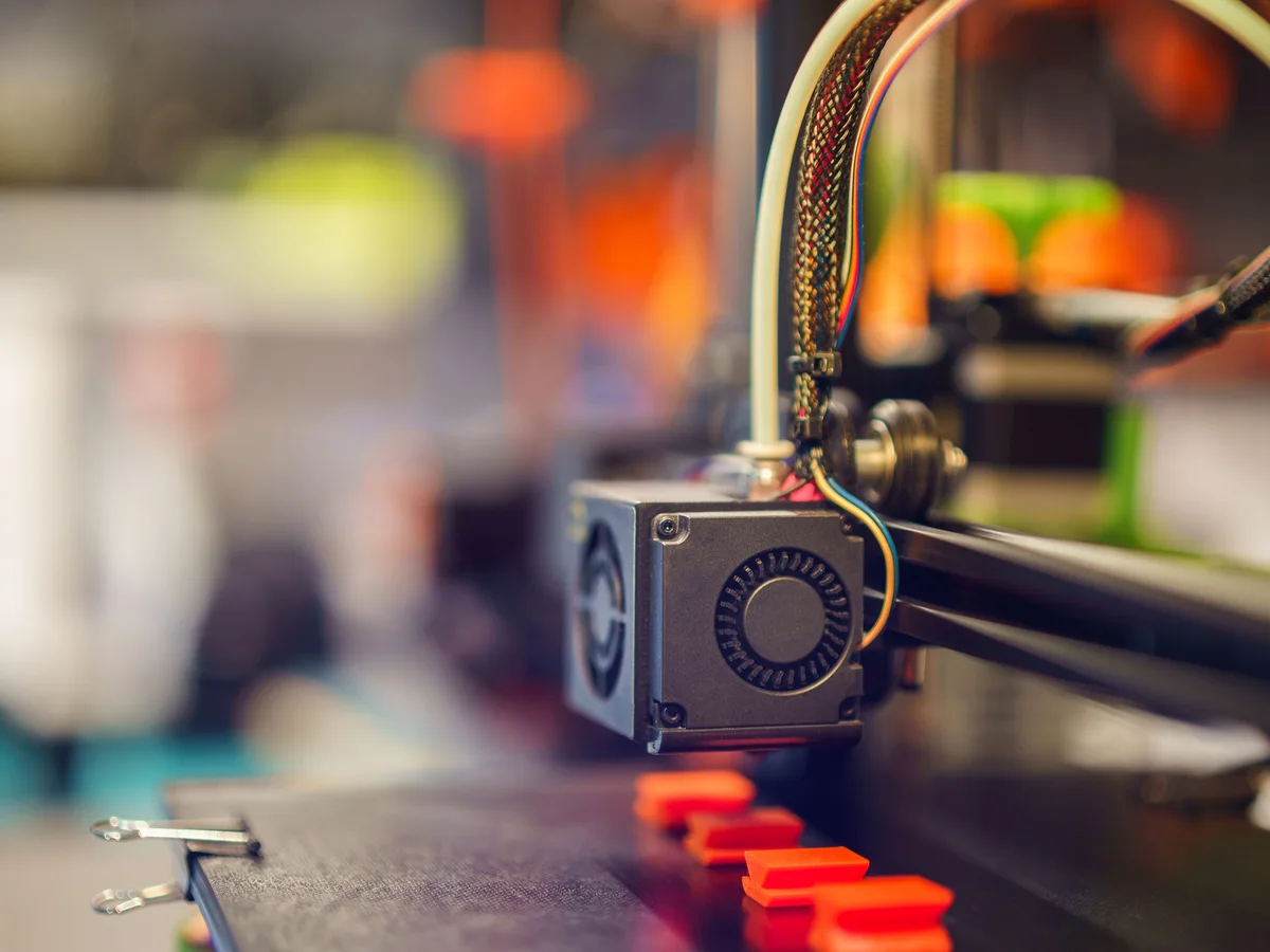 Close-up of an as-printed 3D printed part showing its natural surface texture