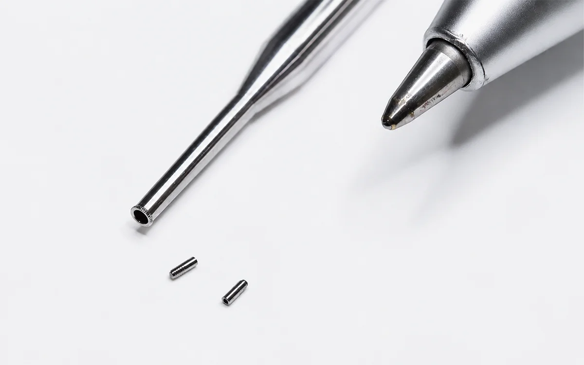 Micro-machined miniature shafts, pins and precision components