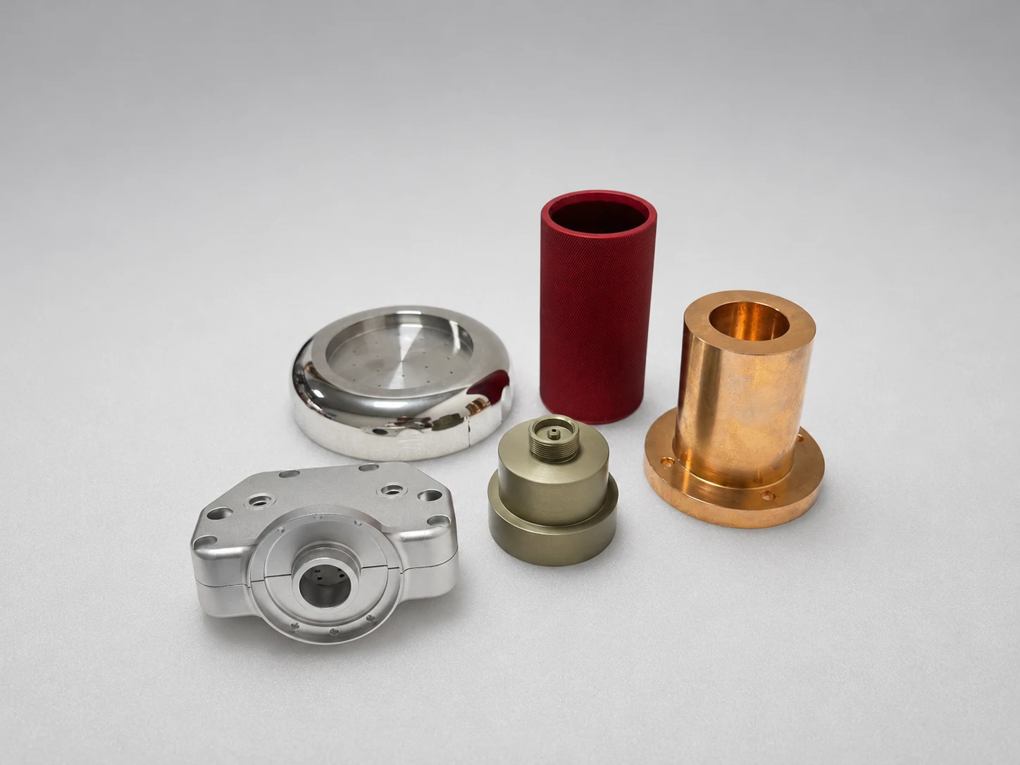 Representative custom precision machined parts manufactured by OUJI