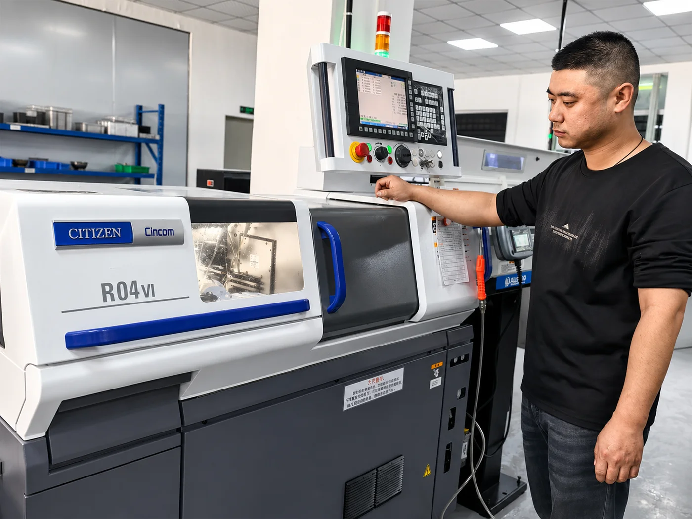 Citizen Cincom R04VI machining a miniature precision component